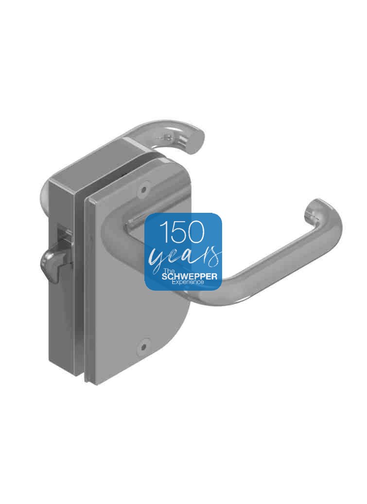 Sliding door rim lock Stainless steel for glass doors | GSV-Nr. 9714 SF