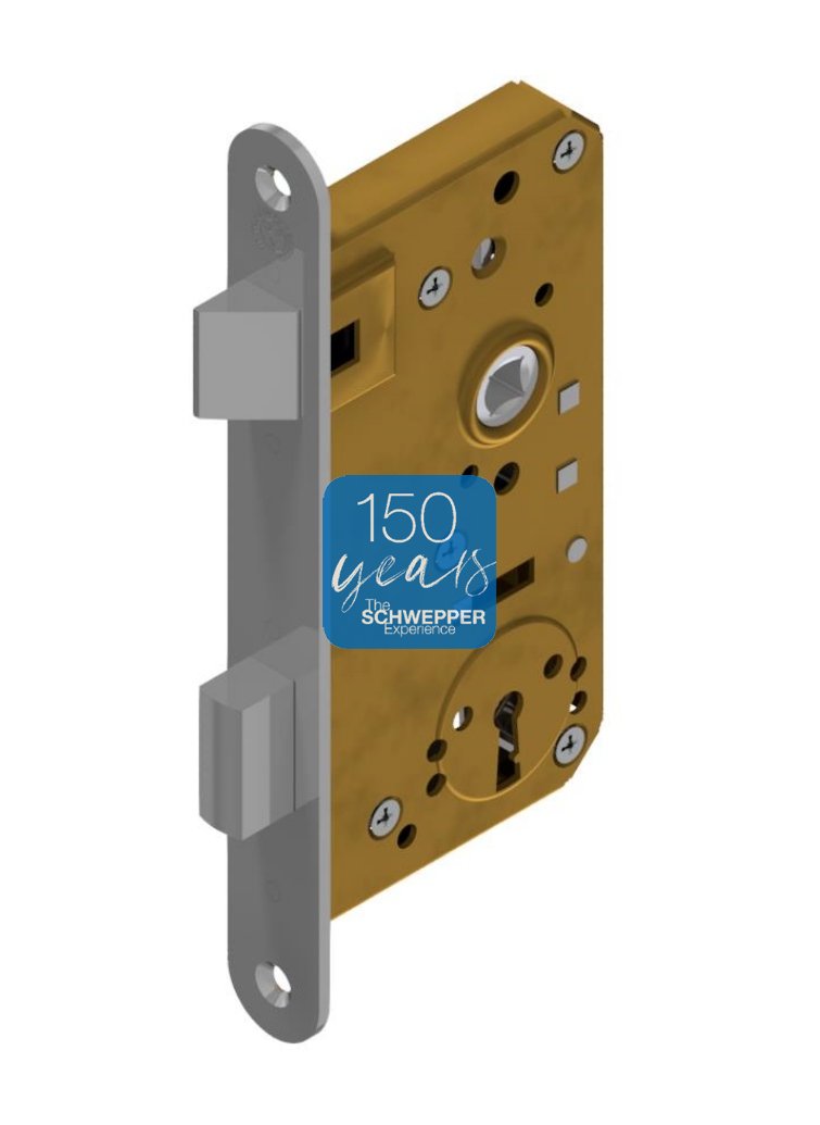 Mortise lock for skeleton key backset 55mm brass | GSV-No. 3201 left hand