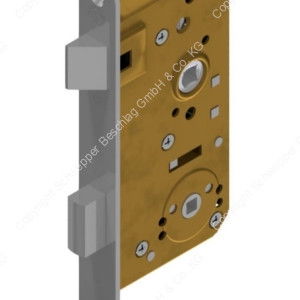 Mortise WC-lock brass | GSV-No. 3201 WC backset 55mm left hand