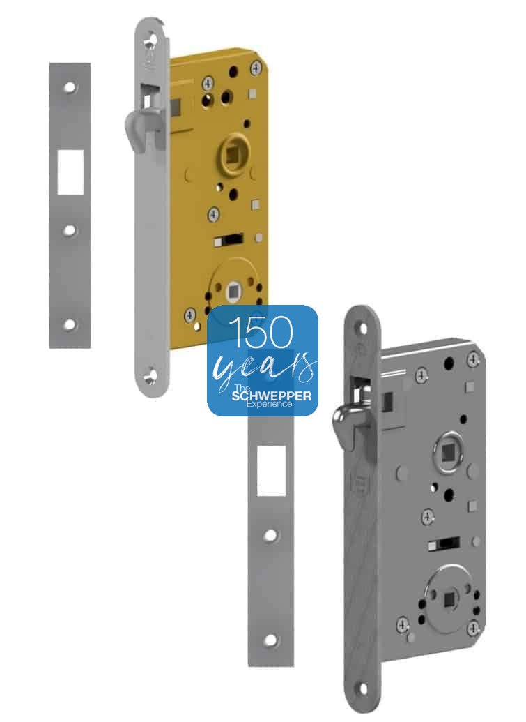 Mortise WC-lock brass and stainless steel with hardware